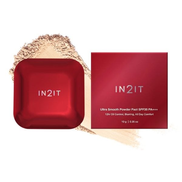 IN2IT Ultra Smooth Powder Pact SPF35 PA+++ แป้งสายแกลม [USP]