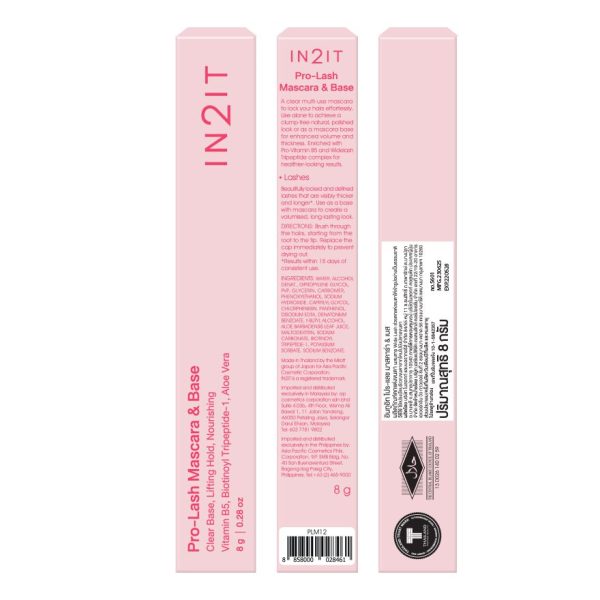 IN2IT Pro-Lash Mascara & Base - มาสคาร่าใสสำหรับขนตาและคิ้ว พร้อมบำรุง [PLM12] - Image 4